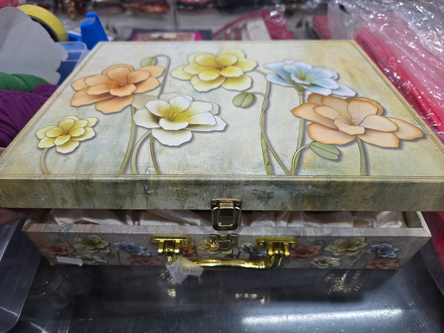 Beautiful designer bangle box with bangles