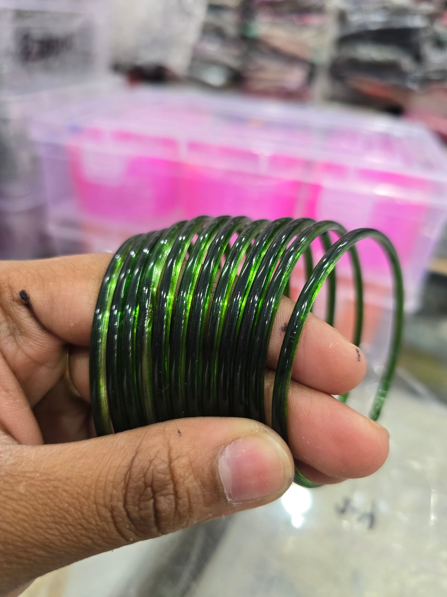 Beautiful designer jelly glass bangles