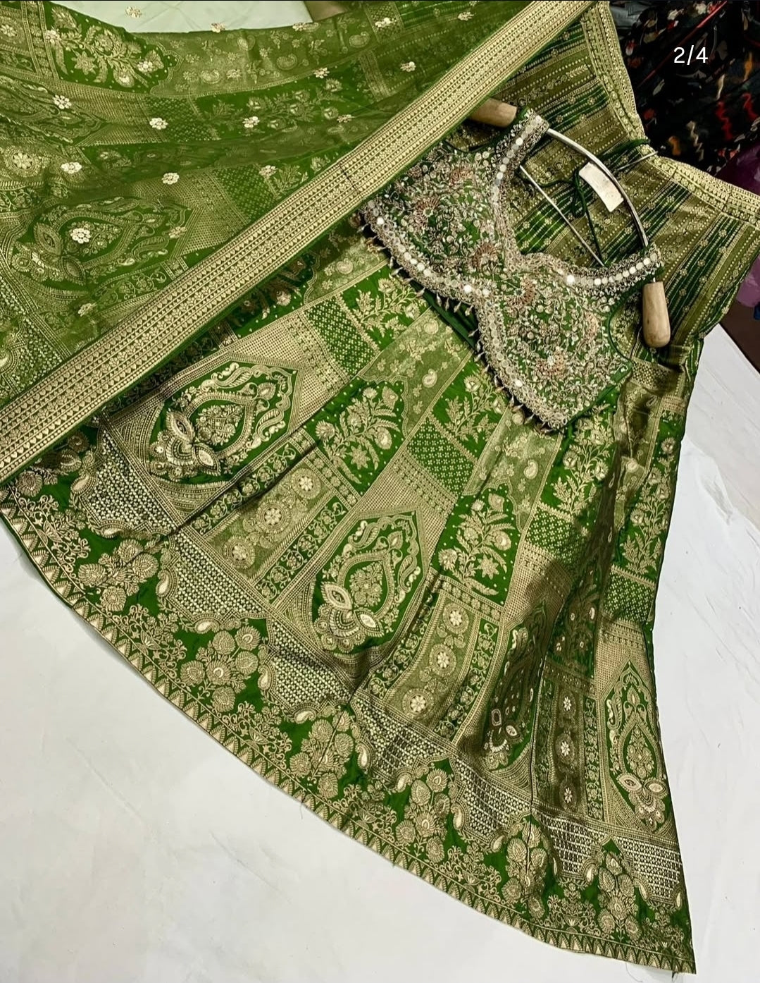 Beautiful designer ready made brocade lengha choli