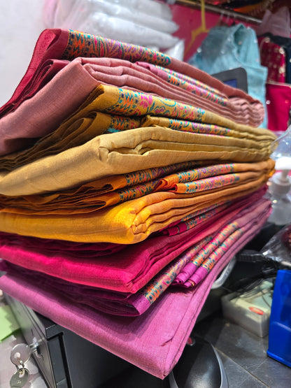 Beautiful designer temple silk saree