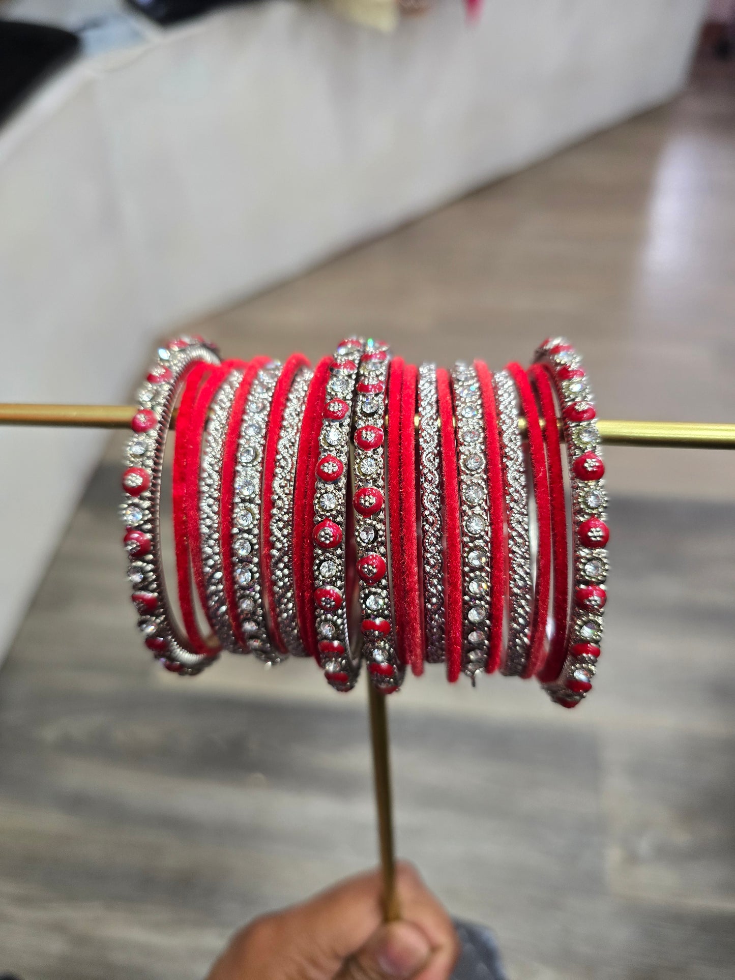 Beautiful designer white bangle set