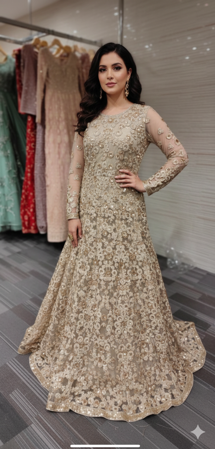 Beautiful designer Anarkali style gown
