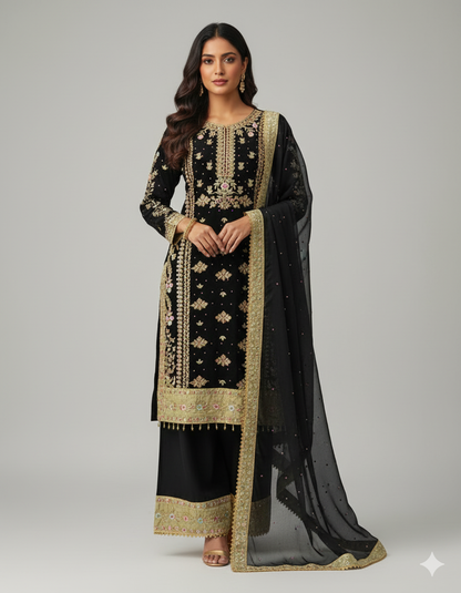 Beautiful designer plazo suit