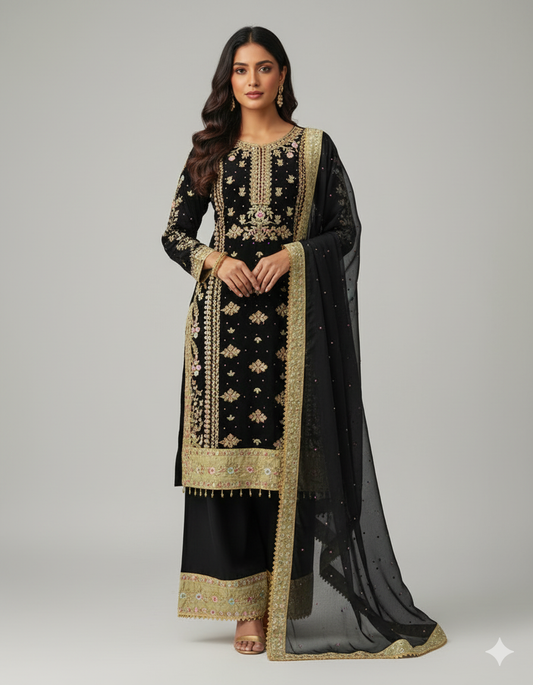 Beautiful designer plazo suit