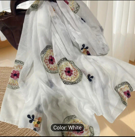 Beautiful designer embroidered scarf