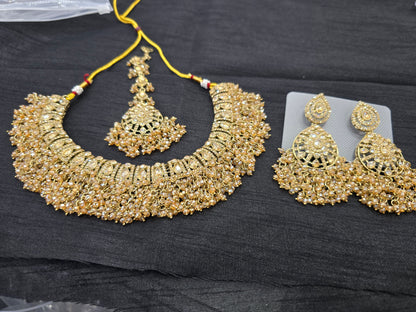 Beautiful designer gold  necklace set