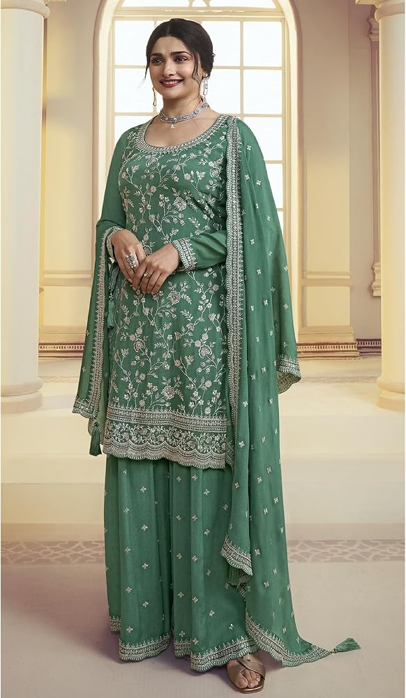 Beautiful designer plazo suit