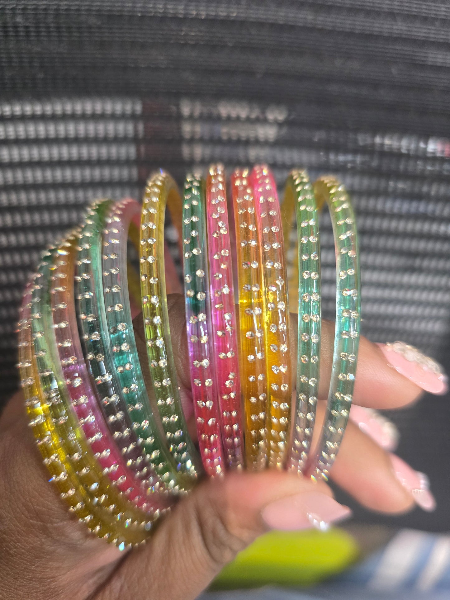 Beautiful designer rain drop bangles set