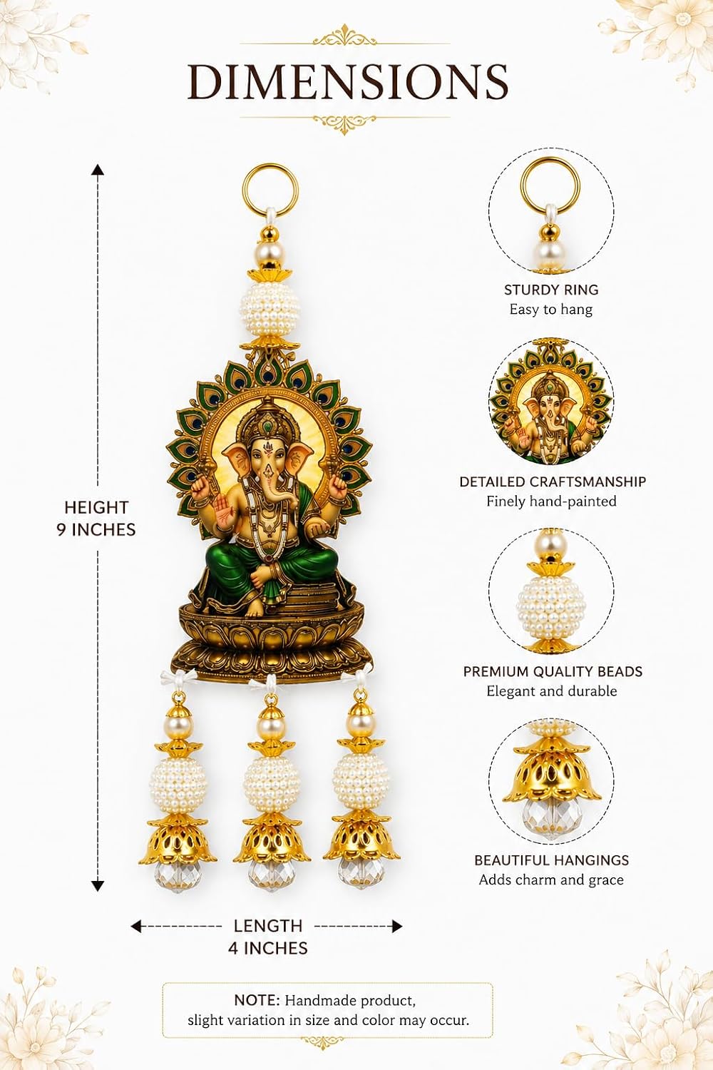 Beautiful handcrafted ganesha door hanging