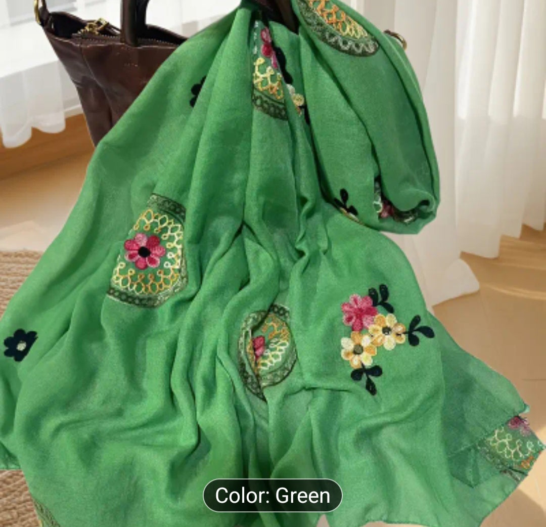 Beautiful designer embroidered scarf