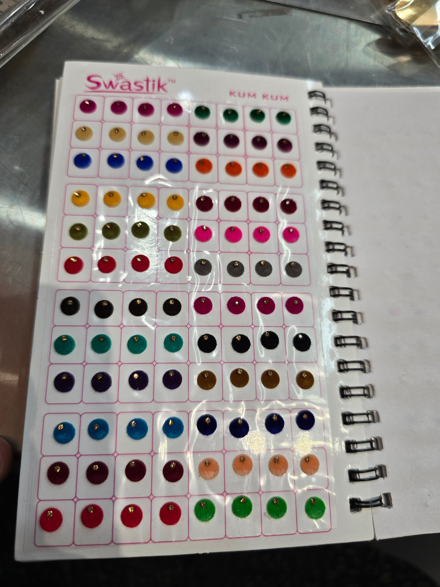Multicolor velvet bindi book