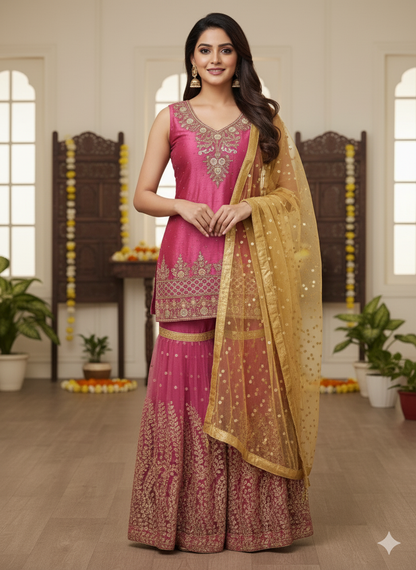 Beautiful designer sharara suit