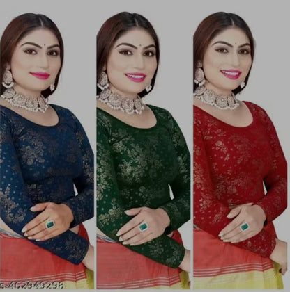 Beautiful designer long sleeves stretchable blouse