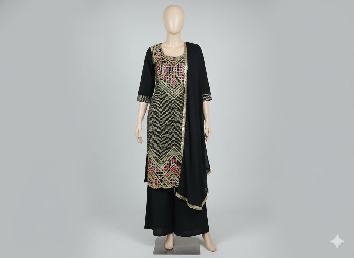 Beautiful designer plazo suit