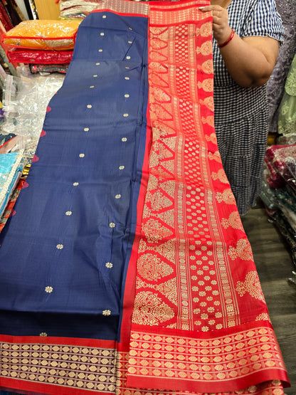 Beautiful designer temple silk saree