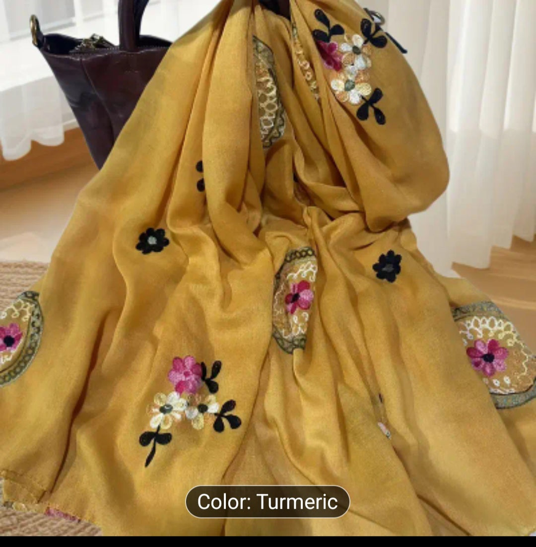 Beautiful designer embroidered scarf
