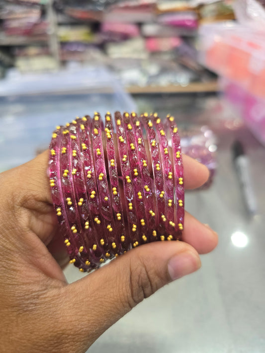 Beautiful designer raindrop bangles set