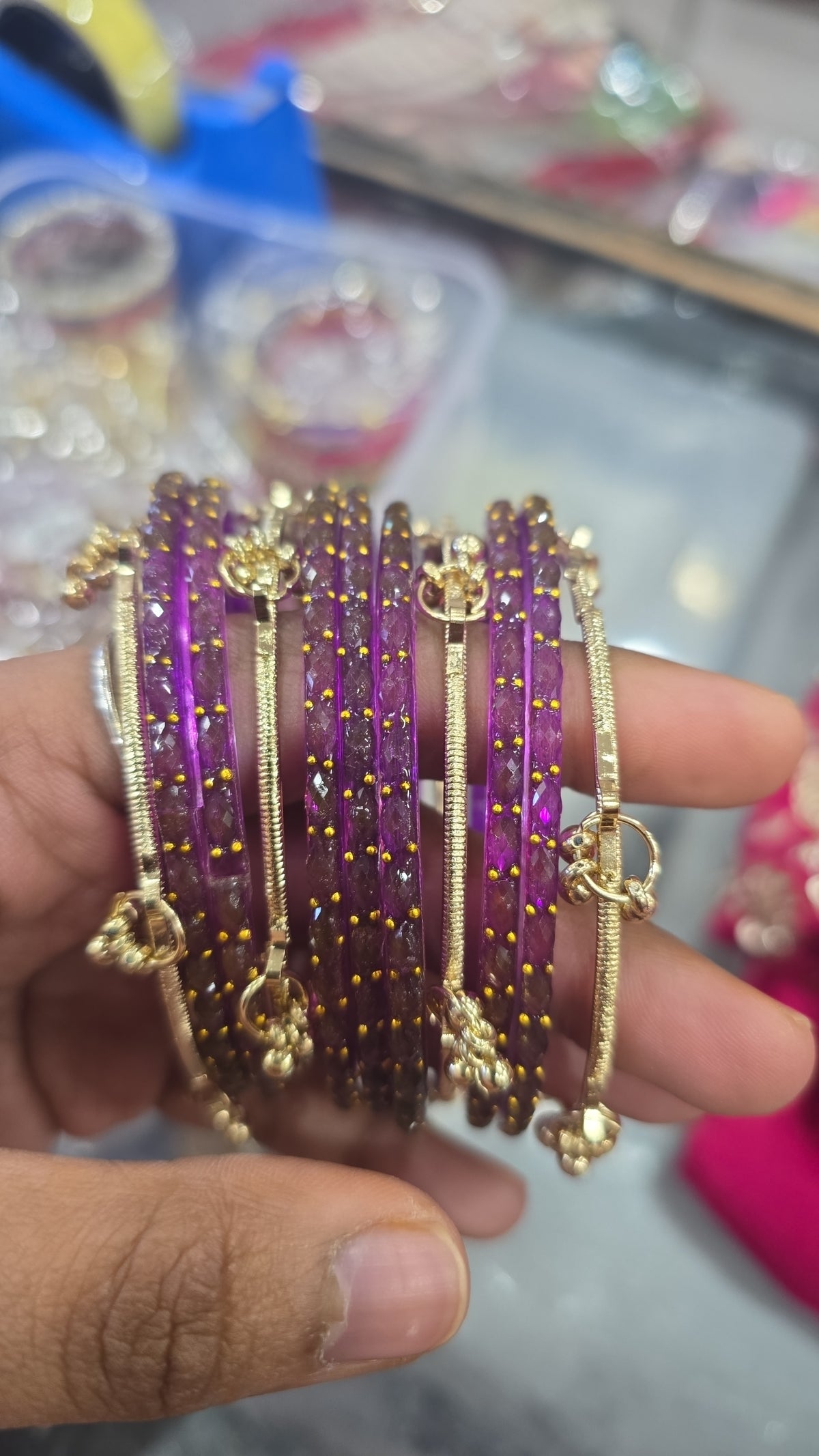 Beautiful designer raindrop bangles with Kashmiri bangles
