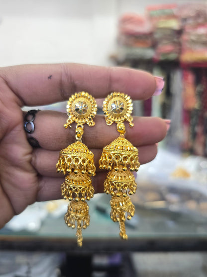 Beautiful designer  gold plated jhumka