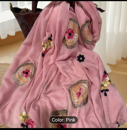 Beautiful designer embroidered scarf