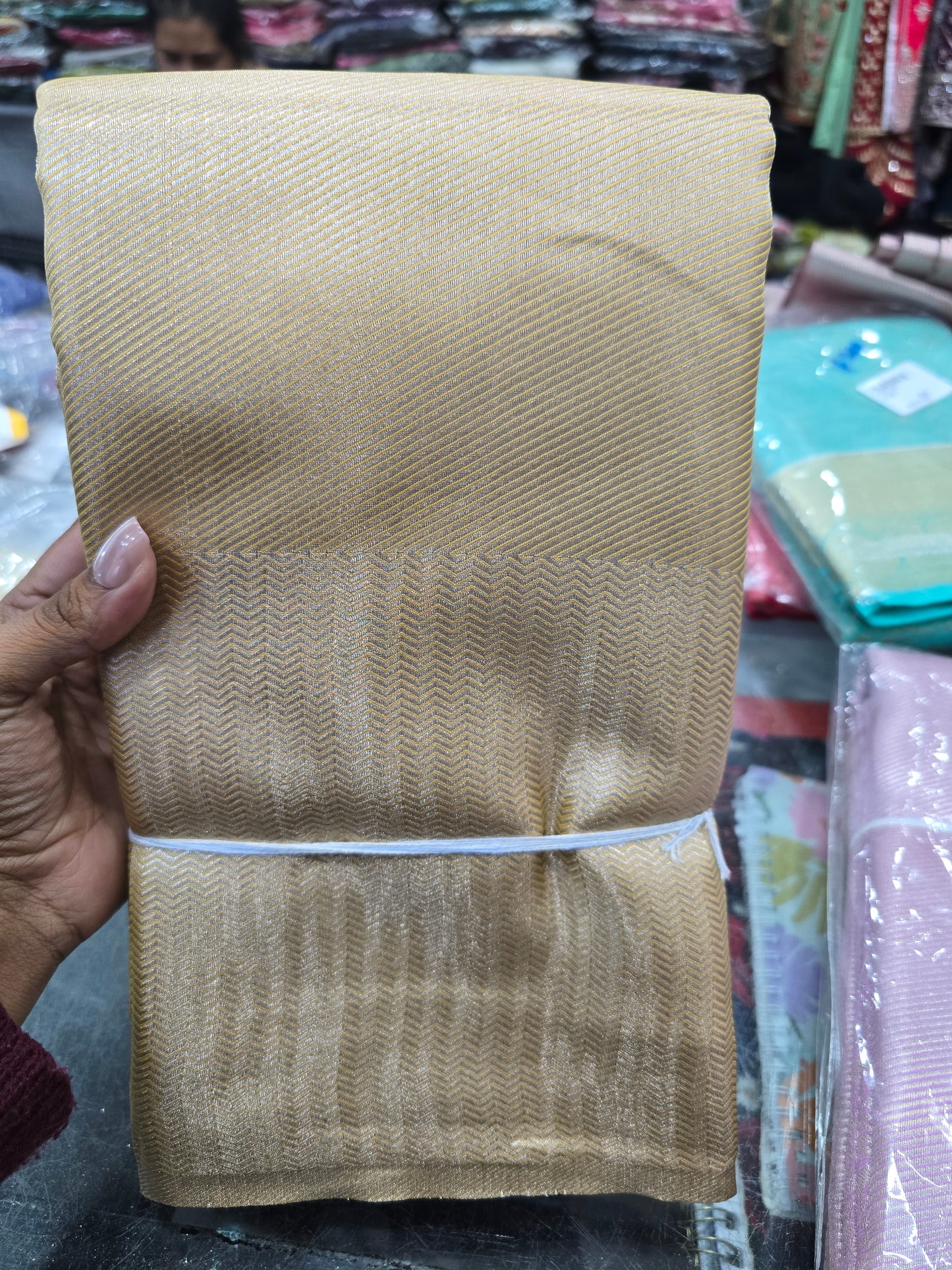 Beautiful Pure kanchipuram tissue silk saree pastel lavender shade with allover silver zari woven brocade weaves and silver zari woven border