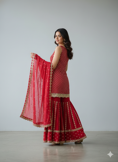 Beautiful designer sharara suit