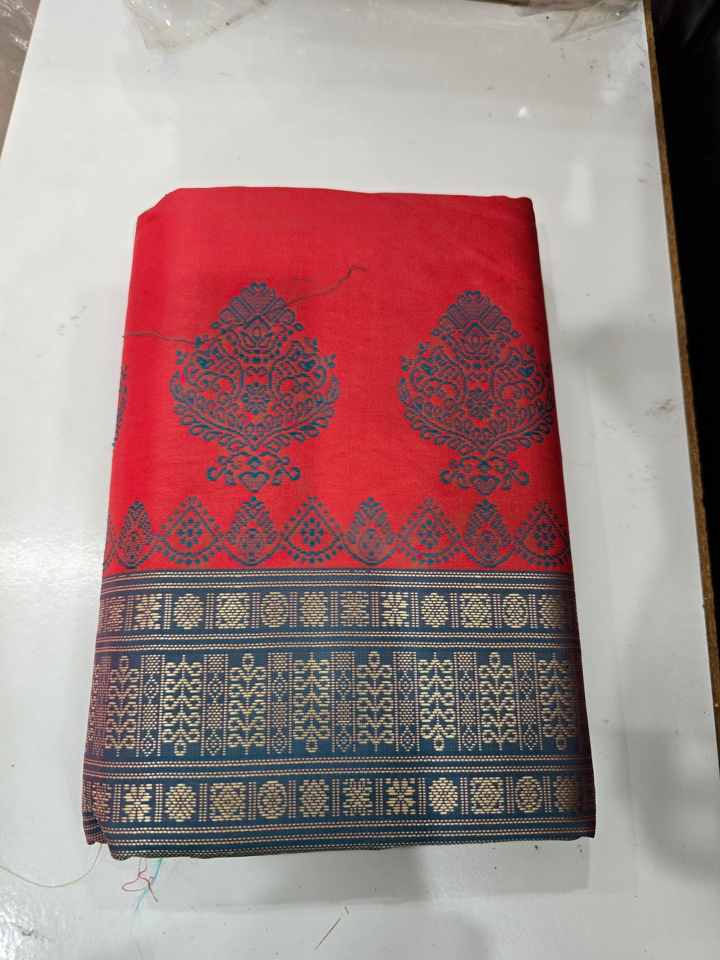 Beautiful designer temple silk saree