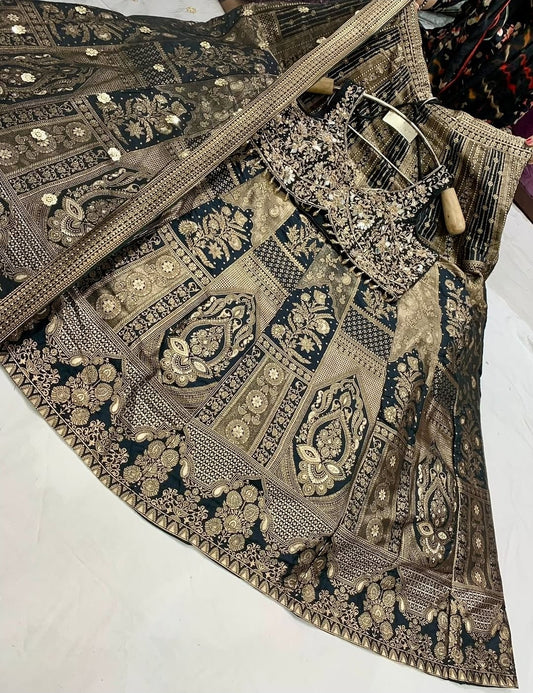 Beautiful designer ready made brocade lengha choli