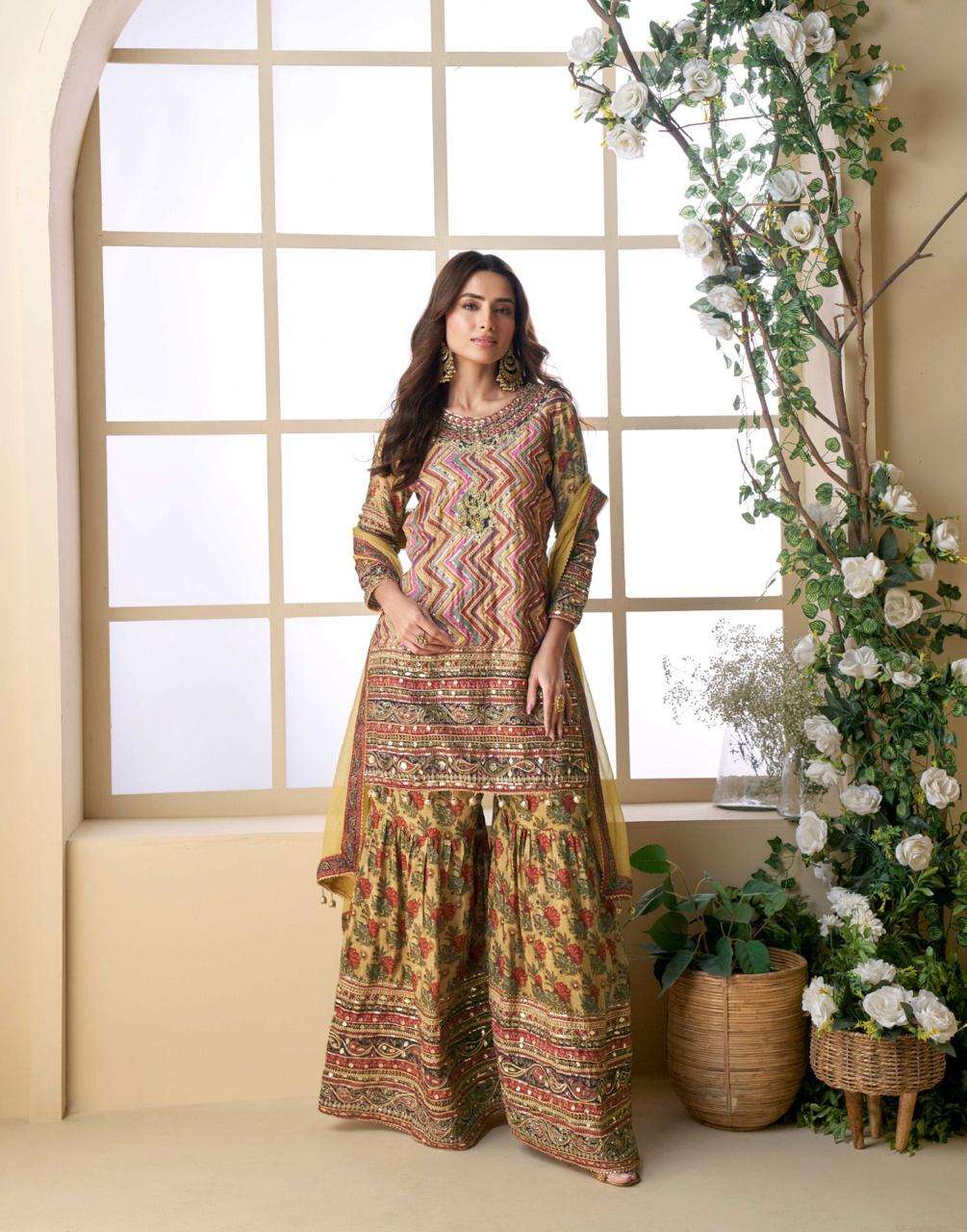 Beautiful designer plazo suit
