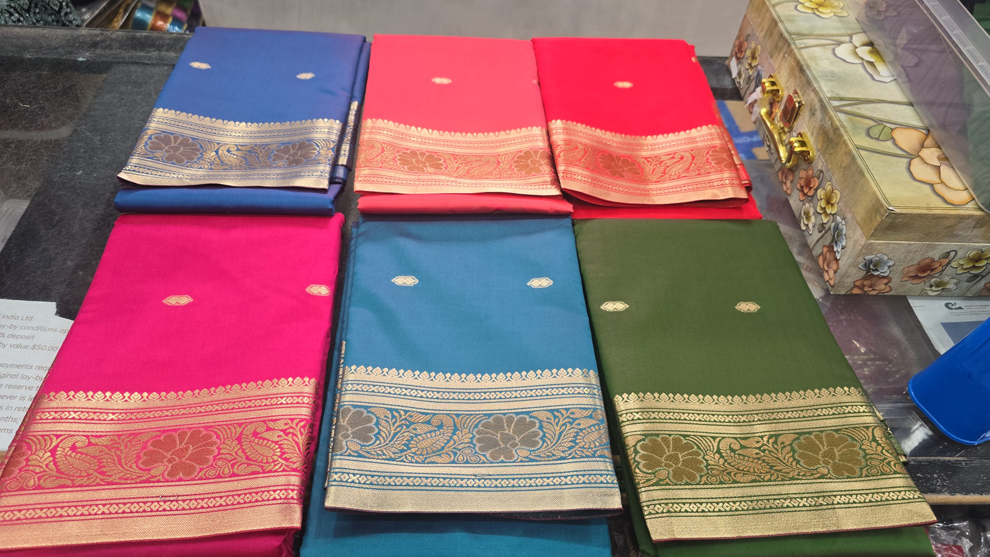 Beautiful designer temple silk saree