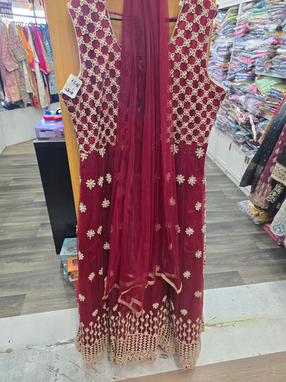 Beautiful designer fully embroidered anarkali suit