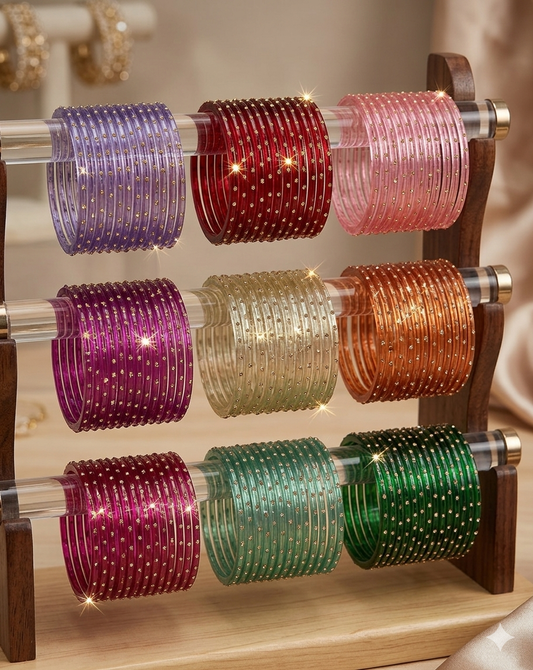 Beautiful designer classic glass bangles 2.6