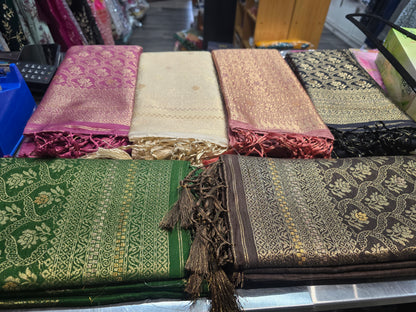 Beautiful designer temple silk saree
