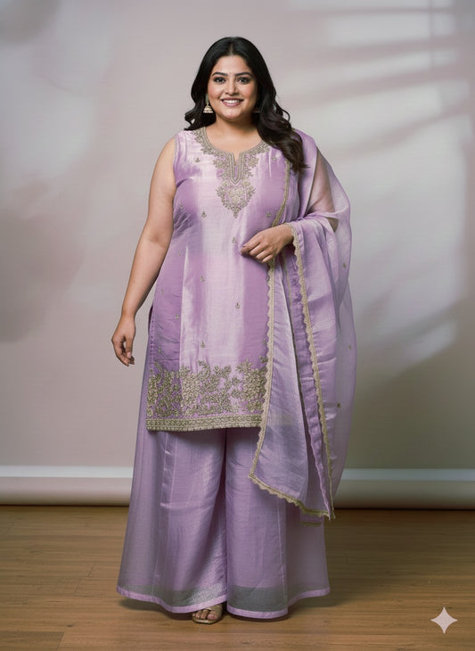 Beautiful designer plazo suit