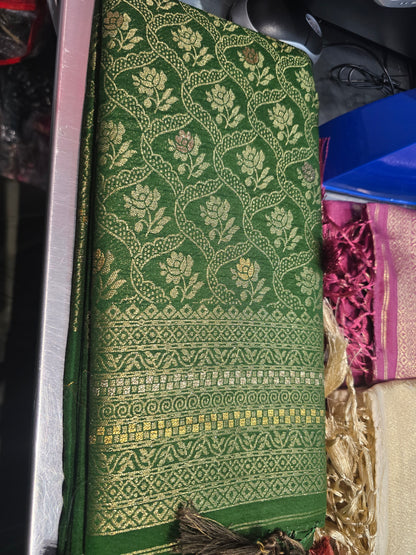 Beautiful designer temple silk saree