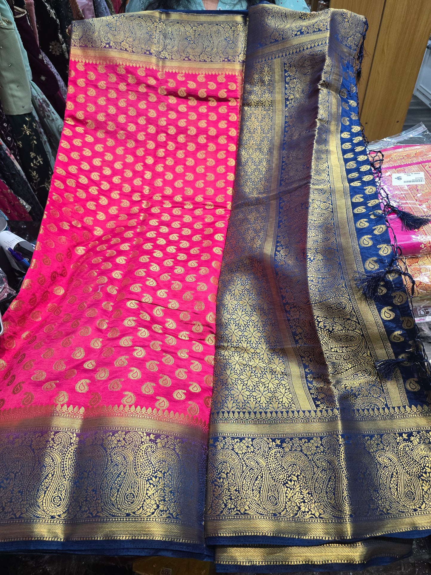 Beautiful designer temple silk saree
