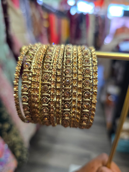 Beautiful metal gold bangles