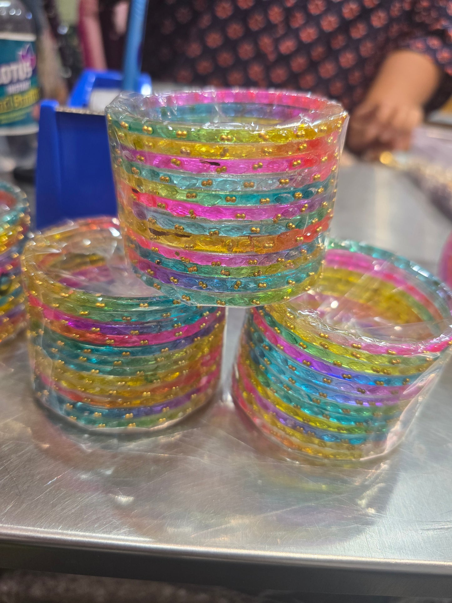 Beautiful designer rain drop bangles set
