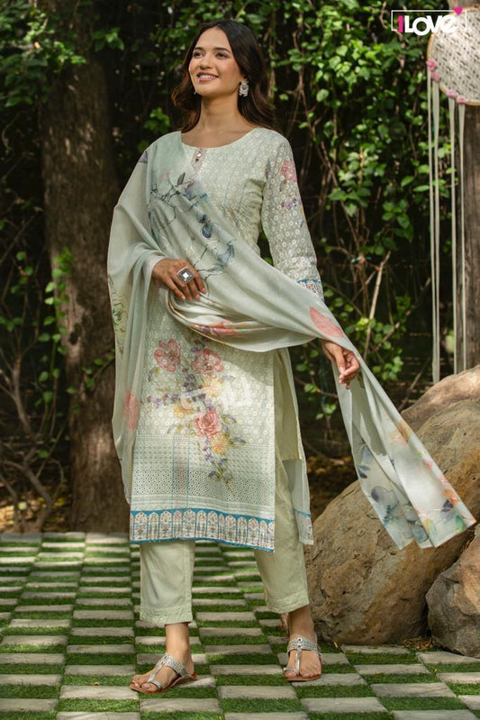 Beautiful designer Pakistani style straight kurti pants & dupptta