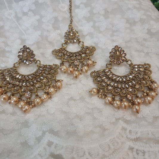 Beautiful designer earing with tikkah