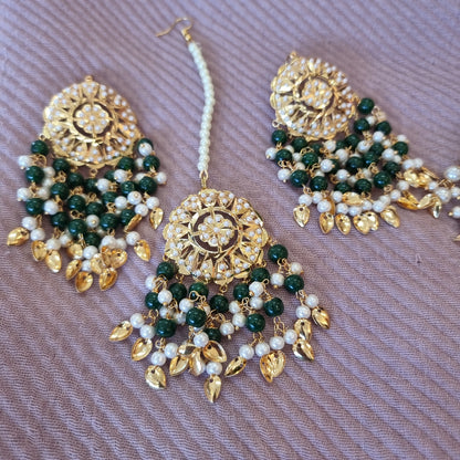 Beautiful designer earrings tikkah set