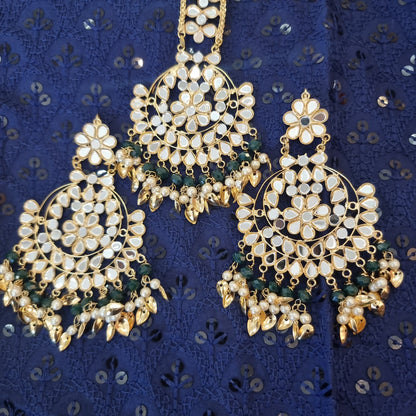 Beautiful designer earing and tikkah set