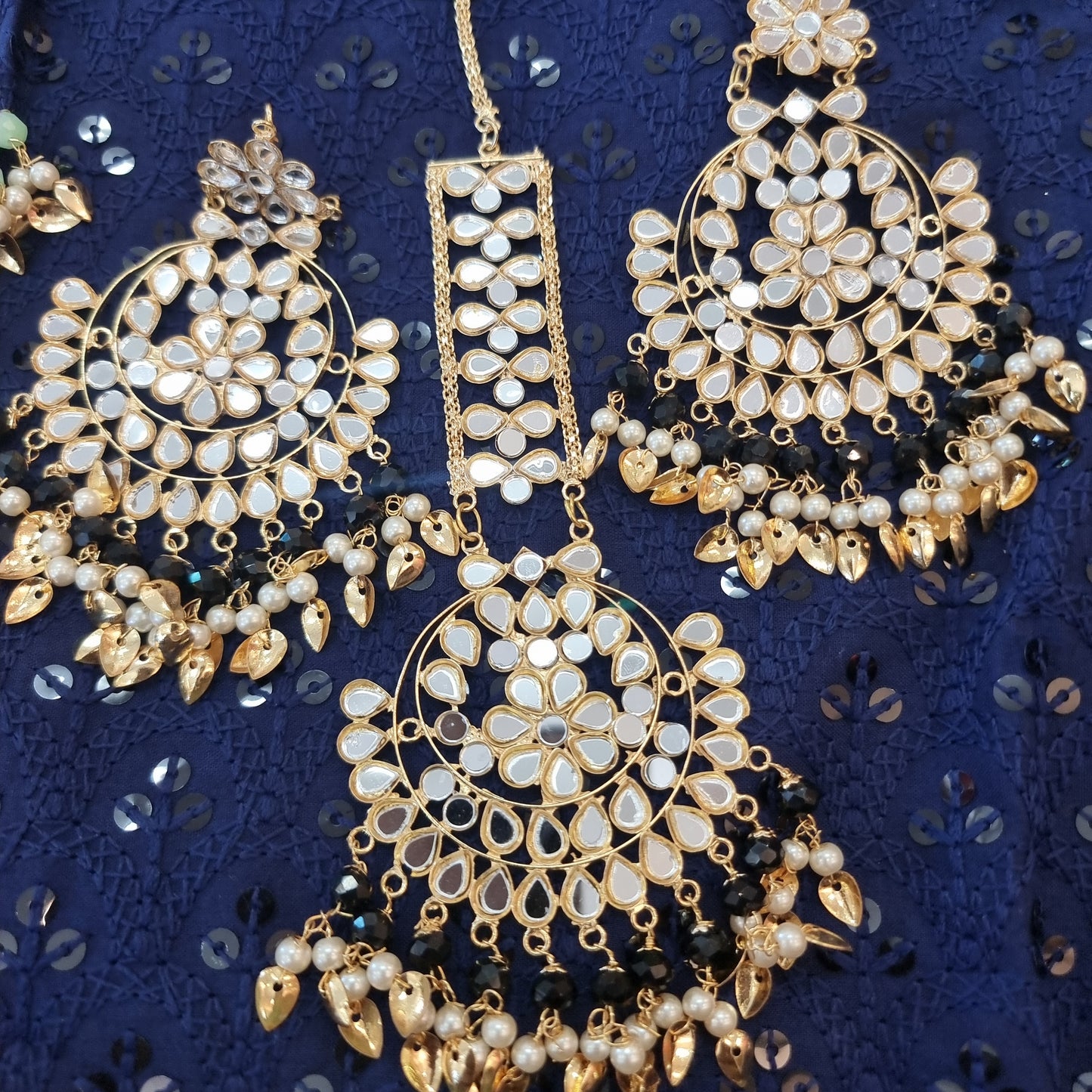 Beautiful designer earing and tikkah set