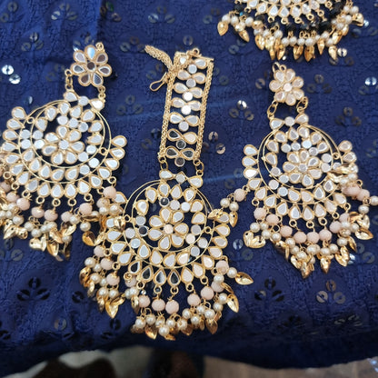 Beautiful designer earing and tikkah set