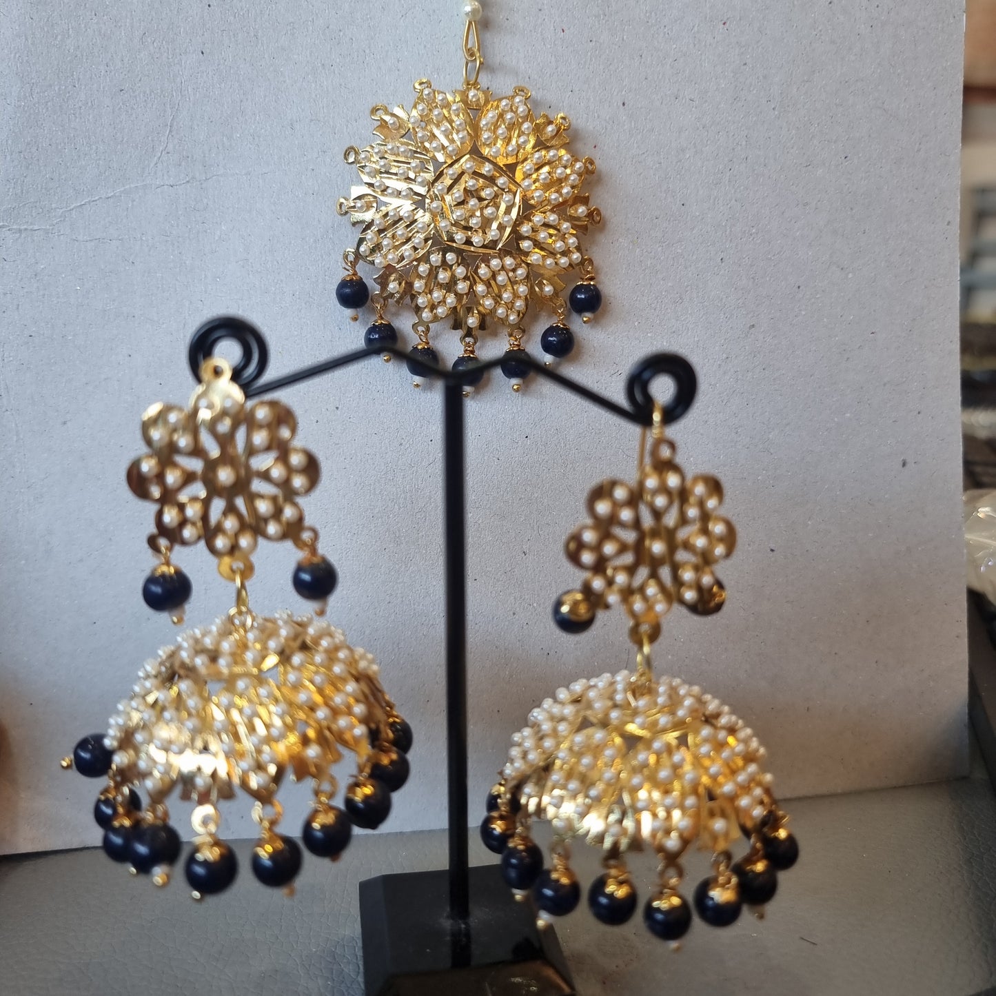 Beautiful designer traditional earing tikkah set