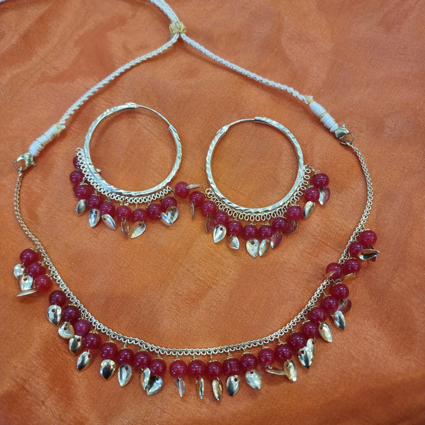 Beautiful designer traditional necklace with bali earing