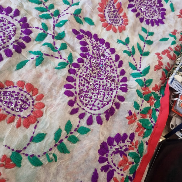 Beautiful designer fully embroidery dupptta