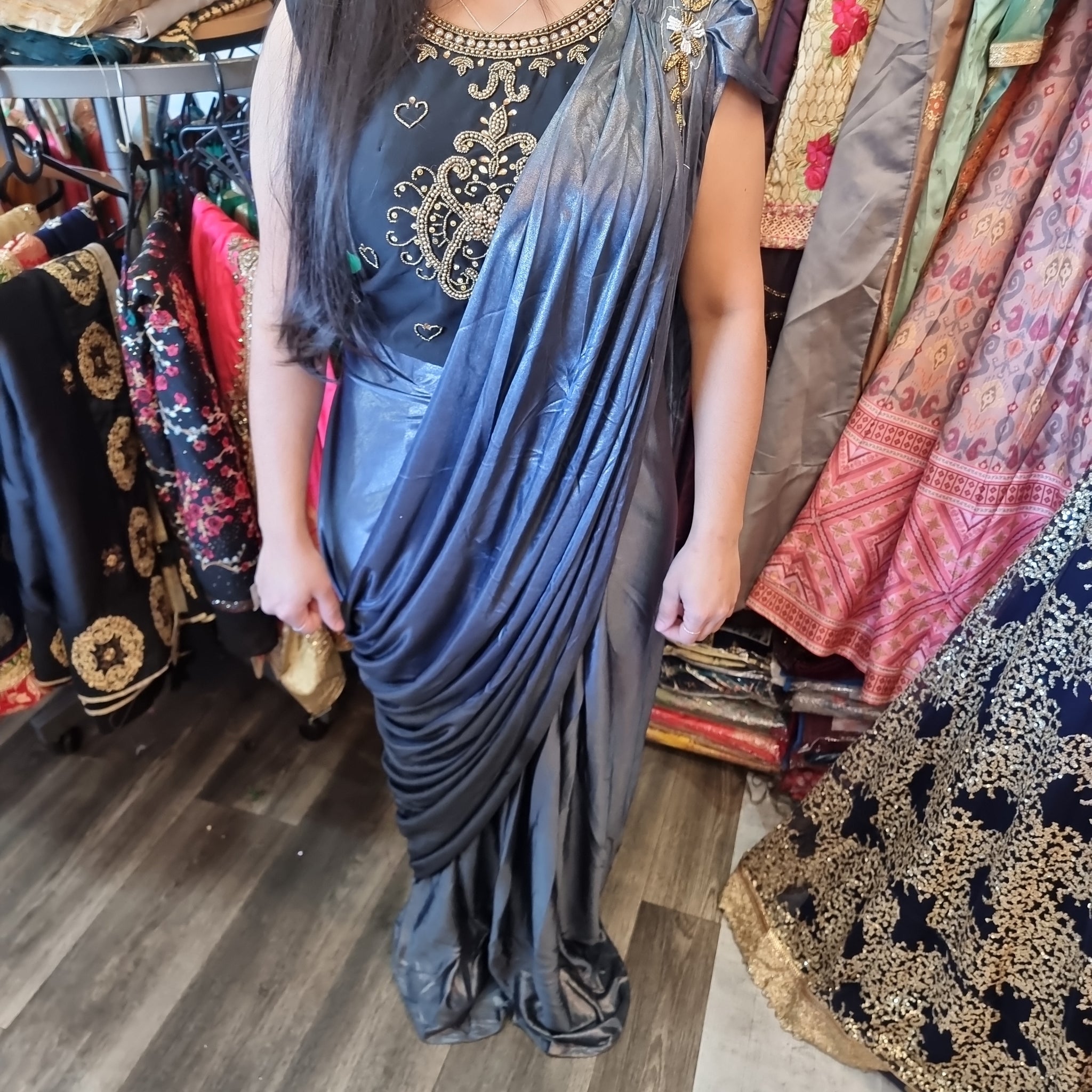 Beautiful designer readymade saree
