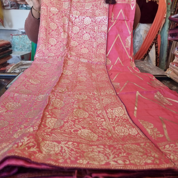 Beautiful designer dola silk saree