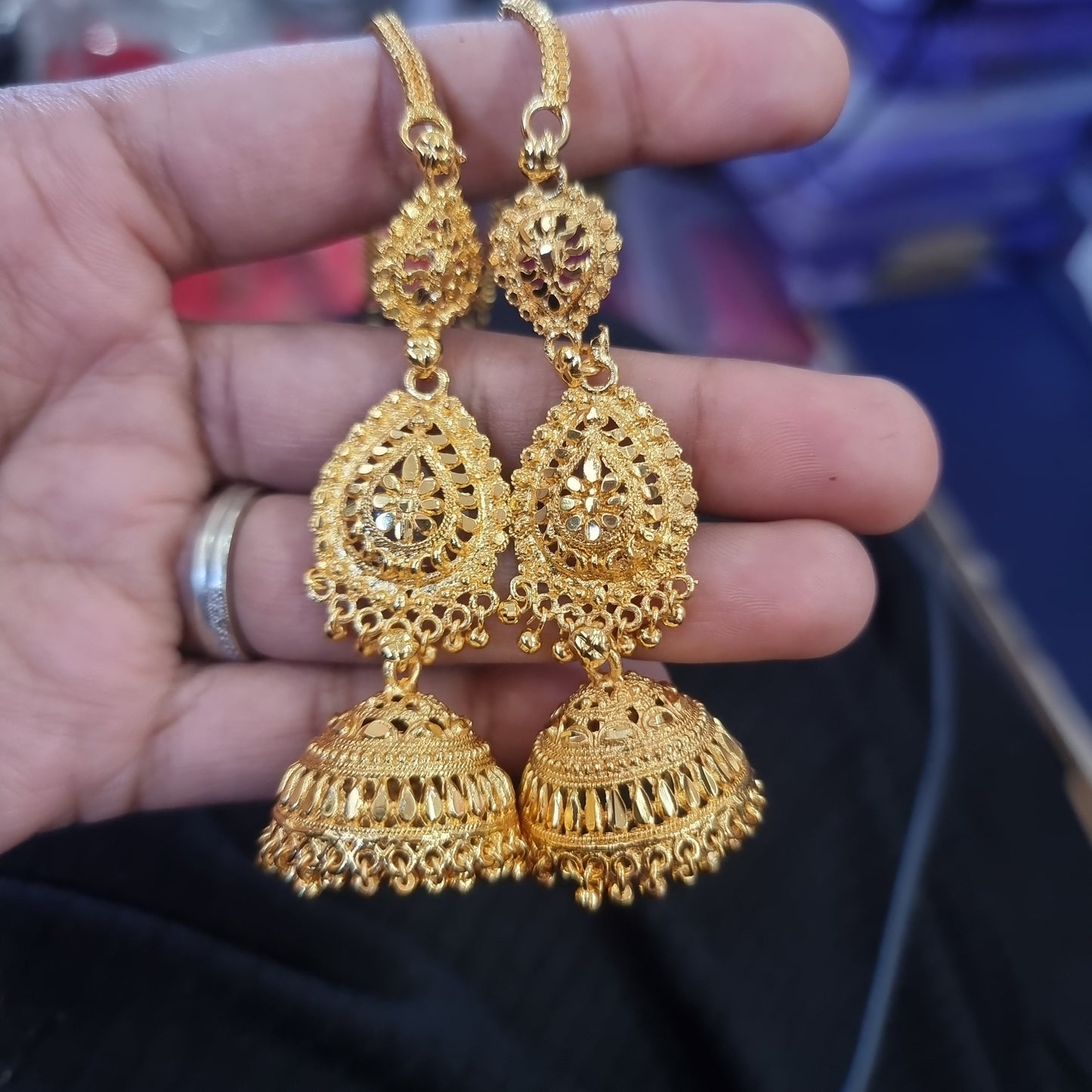 Beautiful designer gold plated jhumki